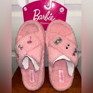 Brand New Pink Barbie Slippers Size 9.5 - 10.5.